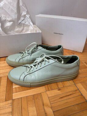 Mint Green Common Projects Achiles Sneakers US 9